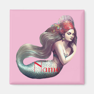 Redhead Mermaid Beauty Thunder_Cove Magnet