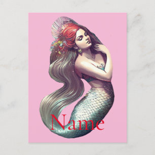 Redhead Mermaid Beauty Thunder_Cove Postkarte