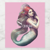 Redhead Mermaid Beauty Thunder_Cove Weinetikett (Einzelnes Label)