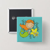 Redhead Mermaid Button (Vorne & Hinten)