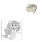 Redhead Mermaid Gummistempel (Stempel)