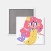Redhead Mermaid Magnet (Vorderseite/Rückseite)