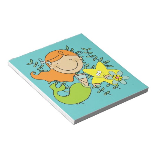 Redhead Mermaid Notizblock (angewinkelt)