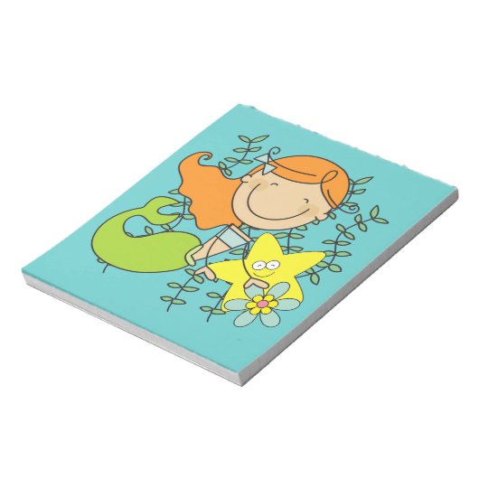 Redhead Mermaid Notizblock (Rotiert)