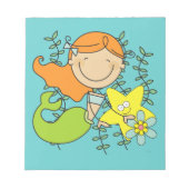 Redhead Mermaid Notizblock (Vorderseite)