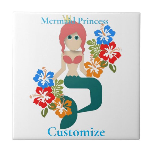 Redhead Mermaid Princess Thunder_Cove Fliese (Vorderseite)