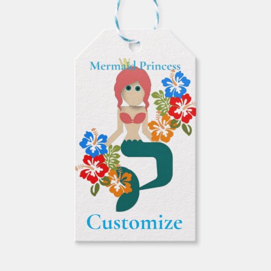 Redhead Mermaid Princess Thunder_Cove Geschenkanhänger (Vorderseite)
