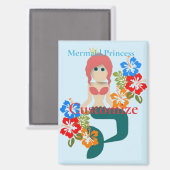 Redhead Mermaid Princess Thunder_Cove Magnet (Vorderseite/Rückseite)