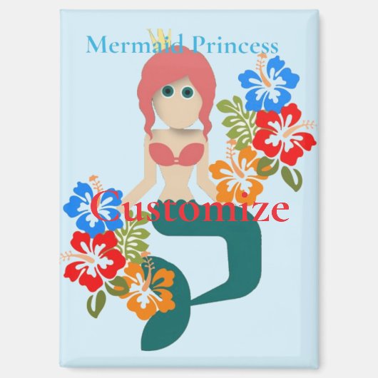 Redhead Mermaid Princess Thunder_Cove Magnet (Vorderseite)