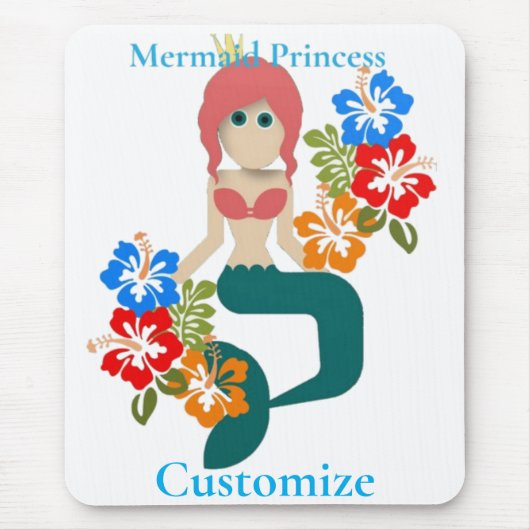 Redhead Mermaid Princess Thunder_Cove Mousepad (Vorne)