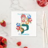 Redhead Mermaid Princess Thunder_Cove Serviette (Beispiel)