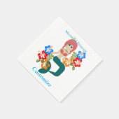 Redhead Mermaid Princess Thunder_Cove Serviette (Ecke)