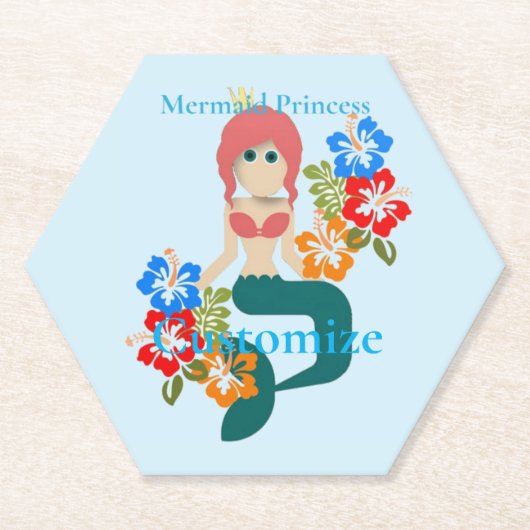 Redhead Mermaid Princess Thunder_Cove Untersetzer (Vorderseite)