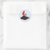Redhead Mermaid Sitting Thunder_Cove Runder Aufkleber (Tasche)