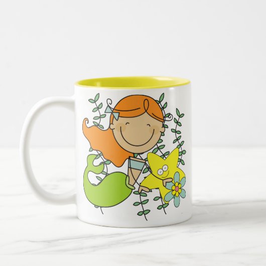 Redhead Mermaid Zweifarbige Tasse (Links)