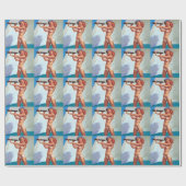 Redhead mit Spyglass Button Up Geschenkpapier (Flach)