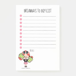 Redhead-personalisierte Einkaufsliste Post-it Klebezettel