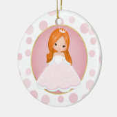 Redhead Pink Princess Keramik Ornament (Links)