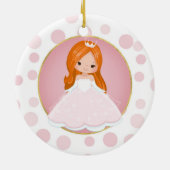 Redhead Pink Princess Keramik Ornament (Hinten)