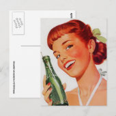 REDHEAD PINUP 1950er MÄDCHENPOSTCARD Postkarte (Vorne/Hinten)