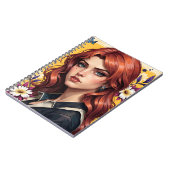 Redhead Portrait Floral 🌸✨ Notizblock (Linke Seite)