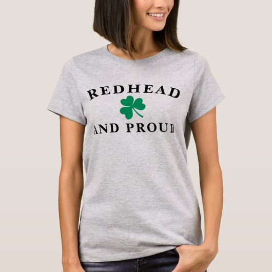Redhead Pride, irisches Kleeblatt, Custom, 10 Para T-Shirt (Vorderseite)