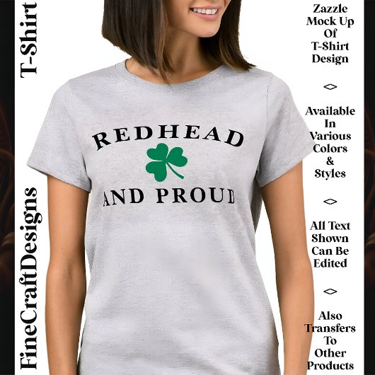 Redhead Pride, irisches Kleeblatt, Custom, 10 Para T-Shirt