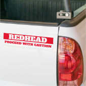 REDHEAD, PROCEED WITH CAUTION AUTOAUFKLEBER (Auf Lkw)