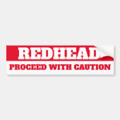 REDHEAD, PROCEED WITH CAUTION AUTOAUFKLEBER (Vorne)