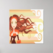Redhead Rasta Girl Wrapped Canvas Leinwanddruck (Vorderseite)