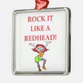 Redhead Silbernes Ornament (Links)