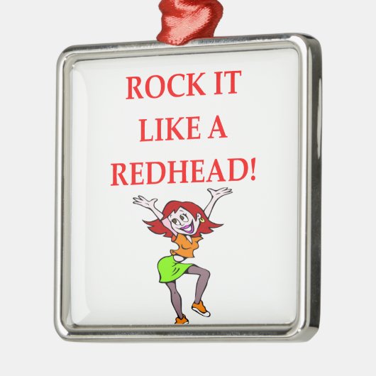 Redhead Silbernes Ornament (Links)