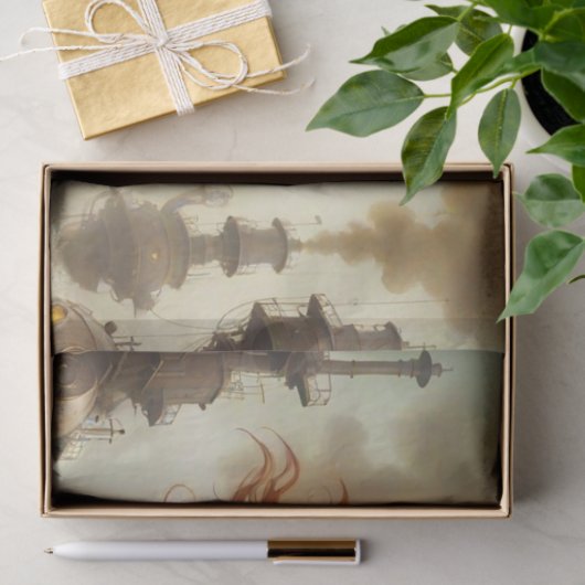 Redhead Steampunk Beauty Decoupage Paper Seidenpapier (Geschenk)