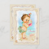 Redhead-Strand-Baby-Tritonshorn-Muschel danken Dankeskarte (Vorne/Hinten)