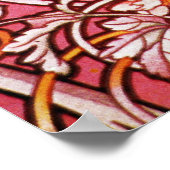 Redhead unter Blume, Alphonse Mucha Poster (Ecke)