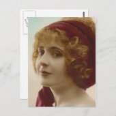 "Redhead" Vintages Foto Postkarte (Vorne/Hinten)