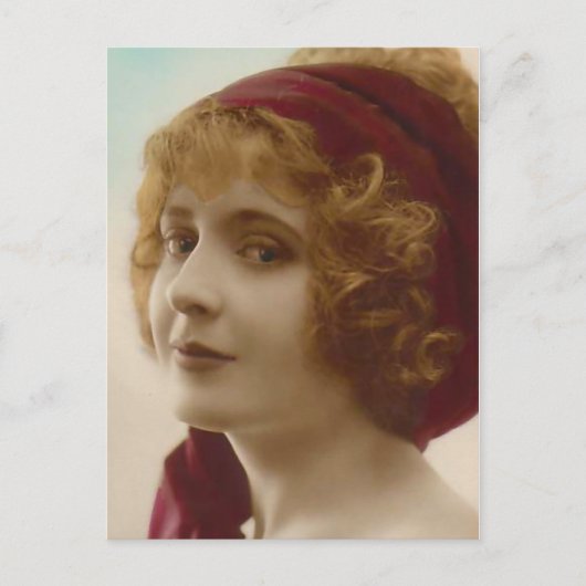 "Redhead" Vintages Foto Postkarte (Vorderseite)