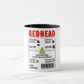 Redhead-Warnschild Tasse (Zentrum)