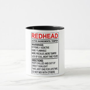 Redhead-Warnungen Tasse