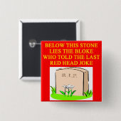 REDHEAD-Witz Button (Vorne & Hinten)