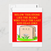 REDHEAD Witz Postkarte (Vorne/Hinten)