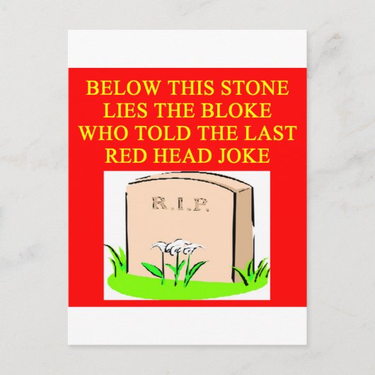 REDHEAD Witz Postkarte (Vorderseite)