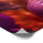 Redhead Woman & Blume Poster (Ecke)