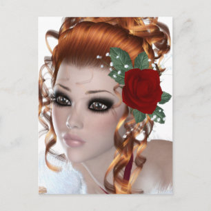 Redhead Woman Postkarte