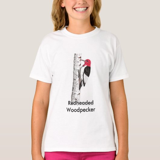 Redhead Woodpecker auf Kids-T - Shirt (Vorderseite)
