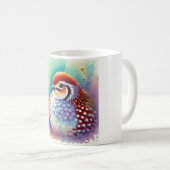 Redheaded Buttonquail 060824AREF135 - Watercolor Kaffeetasse (VorderseiteRechts)