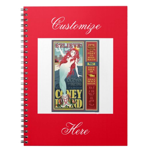 redheaded Coneyinselmeerjungfrau Notizblock (Vorderseite)