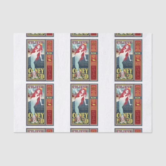 Redheaded Coneyinselmeerjungfrauen Seidenpapier (Vorderseite)