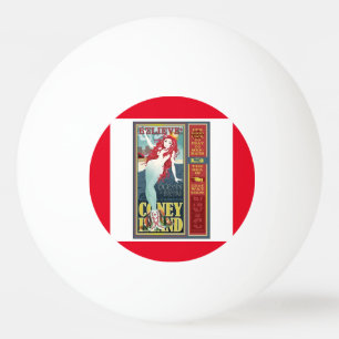 redheaded Coneyinselmeerjungfrauen Tischtennisball