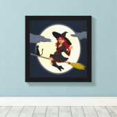REDHEADED HALLOWEEN WITCH LEINWANDDRUCK (Insitu (Holzboden))